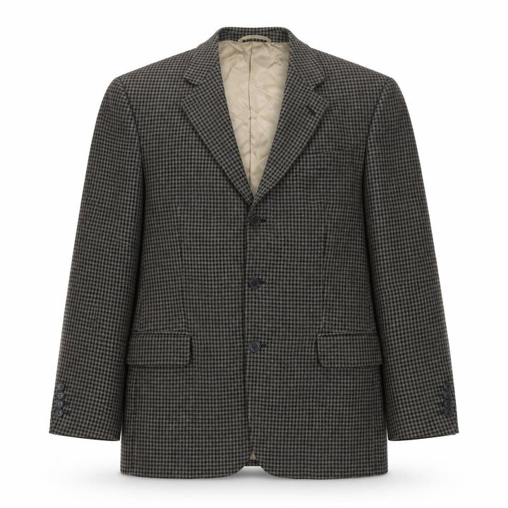 Daniel Grahame Men's Brown Check Wool Blend Blazer Jacket Size 40R
