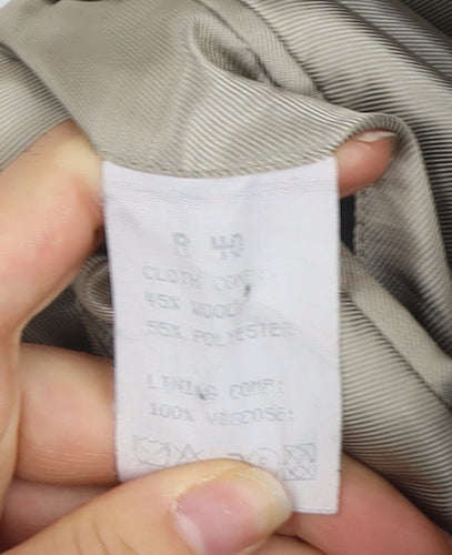 Daniel Grahame Men's Brown Check Wool Blend Blazer Jacket Size 40R