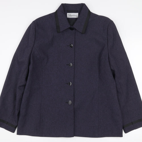 Slimma Womens Navy Blue Size 18 Classic Suit Jacket Polyester Lined