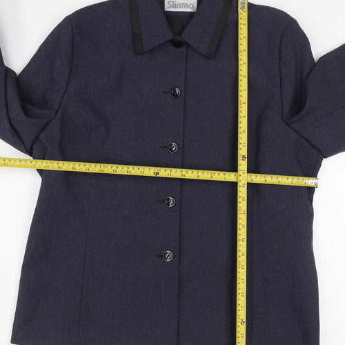 Slimma Womens Navy Blue Size 18 Classic Suit Jacket Polyester Lined