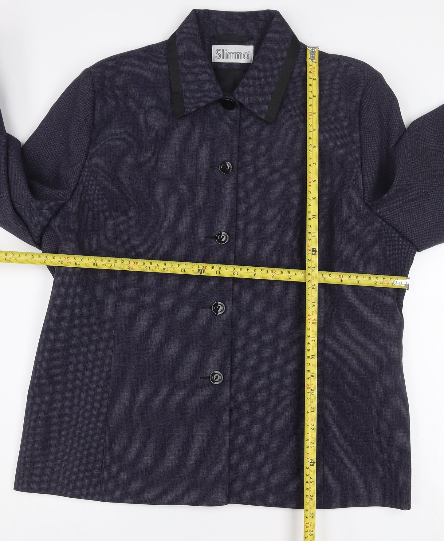 Slimma Womens Navy Blue Size 18 Classic Suit Jacket Polyester Lined