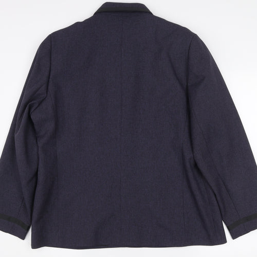 Slimma Womens Navy Blue Size 18 Classic Suit Jacket Polyester Lined