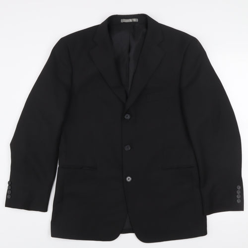 Taylor & Wright Men's Black 38S Suit Jacket Classic Notch Lapel