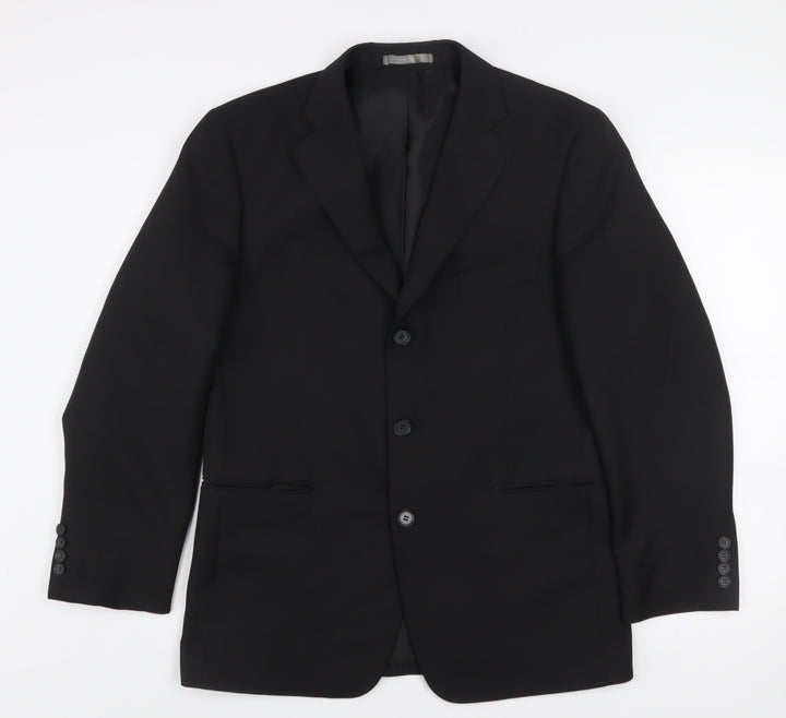 Taylor & Wright Men's Black 38S Suit Jacket Classic Notch Lapel