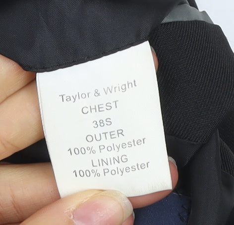 Taylor & Wright Men's Black 38S Suit Jacket Classic Notch Lapel