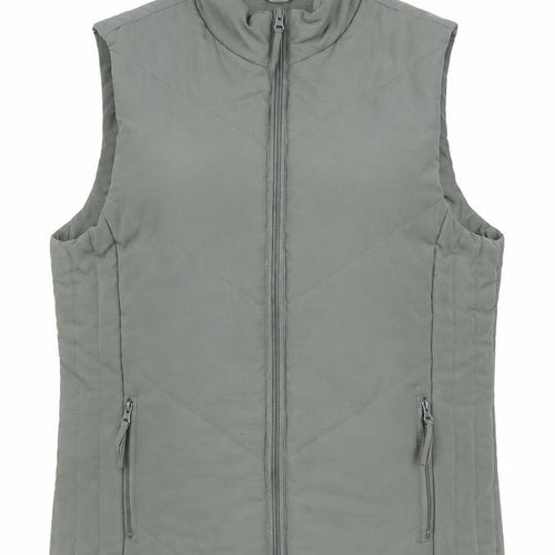 TIGI WEAR Womens Green Quilted Zip Bodywarmer Gilet Size 10/12
