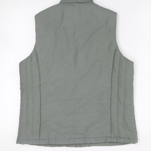 TIGI WEAR Womens Green Quilted Zip Bodywarmer Gilet Size 10/12