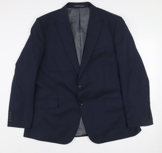 Marks and Spencer Men's Blue Regular Fit Blazer 46R 3XL Jacket