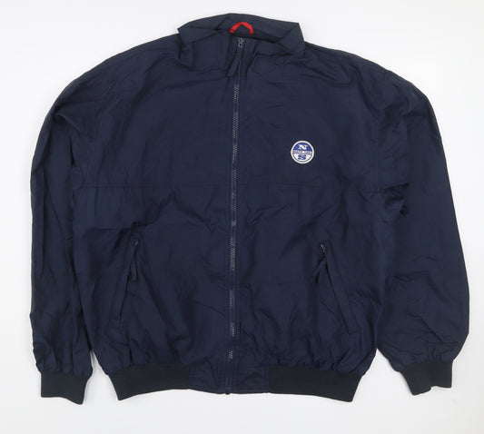 Hammond Co Mens Blue Quilted Jacket Size L Zip – Preworn