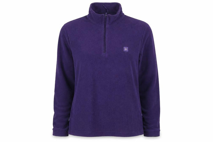 Mountain Warehouse Women's Purple Fleece UK 12 1/2 Zip Pullover Sweatshirt