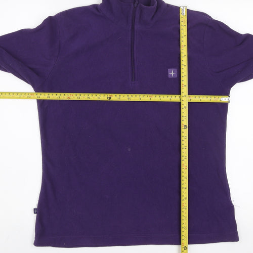 Mountain Warehouse Women's Purple Fleece UK 12 1/2 Zip Pullover Sweatshirt