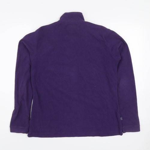 Mountain Warehouse Women's Purple Fleece UK 12 1/2 Zip Pullover Sweatshirt