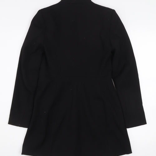 Zara Women Black Shawl Collar Longline Blazer Jacket S