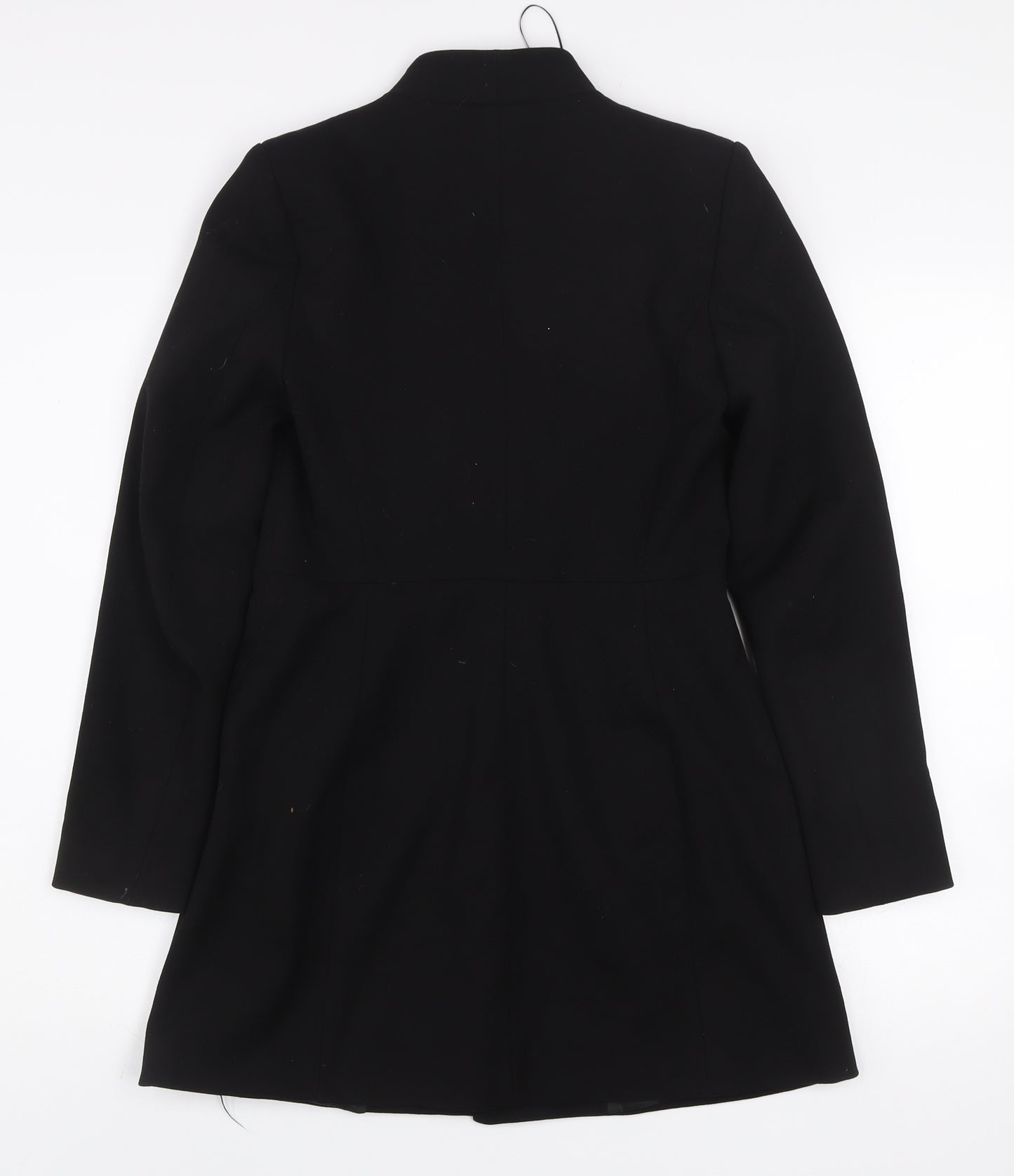 Zara Women Black Shawl Collar Longline Blazer Jacket S