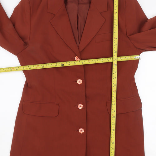 Modern Classics Women's Brown Size 12 Long Blazer Jacket