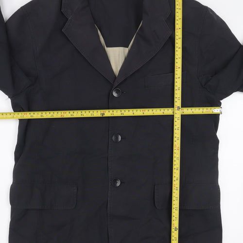 Marks and Spencer Men's Navy Blue Regular Fit Cotton Blazer Jacket 40 Short