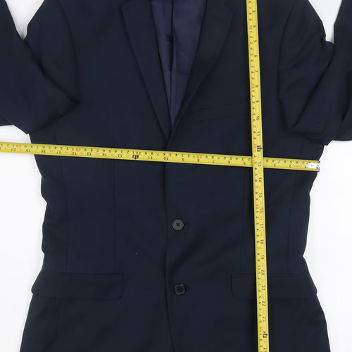 Red Herring Men's Navy Blue 38L Slim Fit Two-Button Blazer