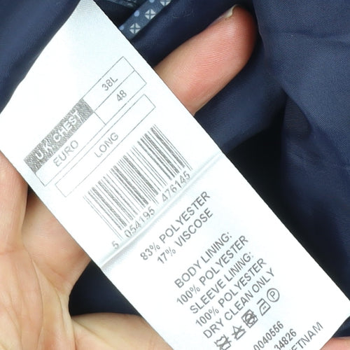 Red Herring Men's Navy Blue 38L Slim Fit Two-Button Blazer