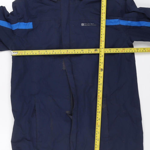 Mountain Warehouse Boys Blue Hooded Waterproof Parka Jacket 13 Years