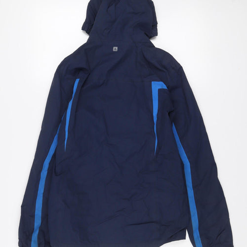 Mountain Warehouse Boys Blue Hooded Waterproof Parka Jacket 13 Years