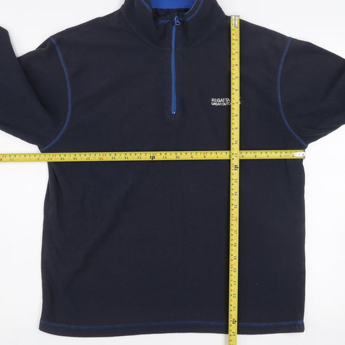 Regatta Mens Blue Fleece 1/4 Zip Pullover Sweatshirt M