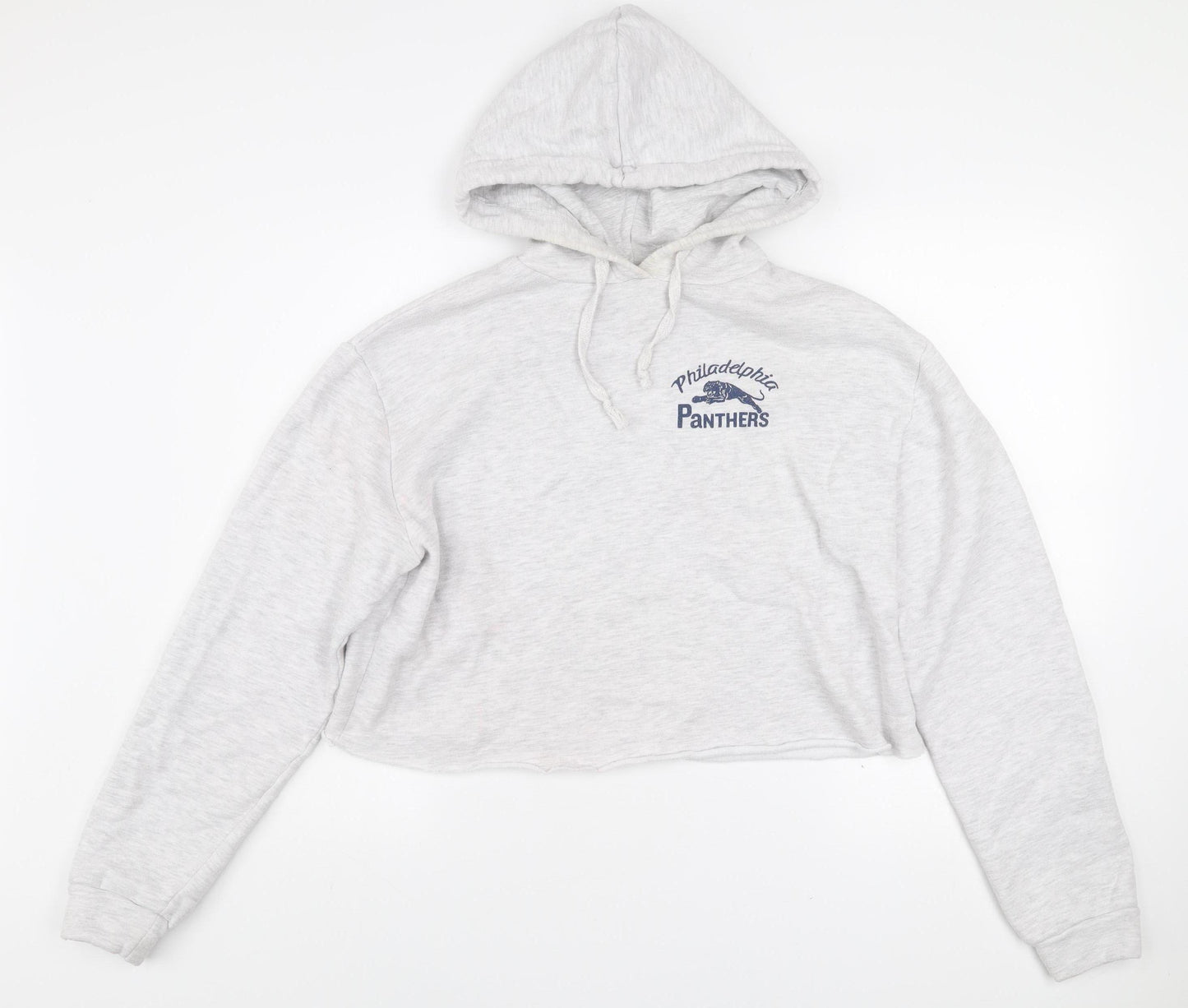 Topshop Women’s Grey Hooded Pullover Hoodie Size 14 Philadelphia Panthers