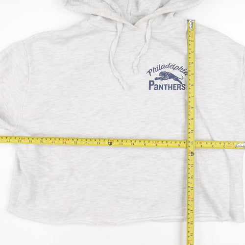 Topshop Women’s Grey Hooded Pullover Hoodie Size 14 Philadelphia Panthers