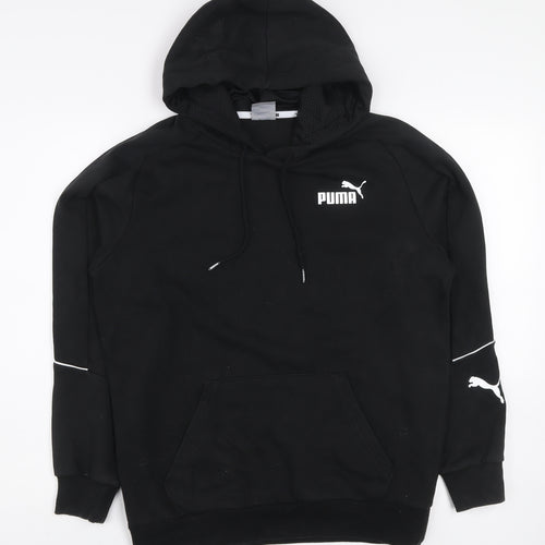 Puma Men's Black Pullover Hoodie Size S Logo Sportswear