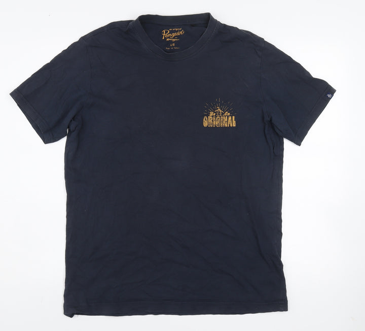 Original Penguin Men’s Blue Cotton Crew Neck T-Shirt Size L
