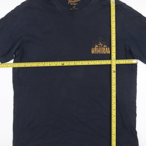 Original Penguin Men’s Blue Cotton Crew Neck T-Shirt Size L