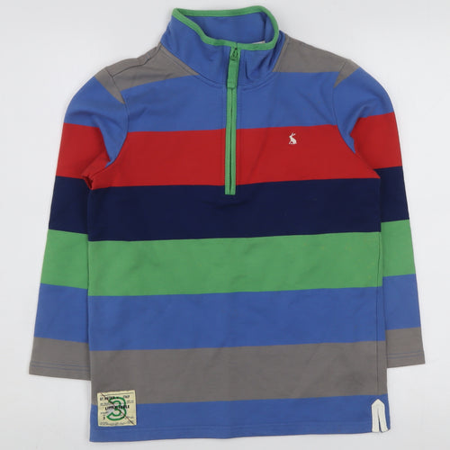 Joules Boys Multicoloured 9-10 Years 1/4 Zip Striped Hoodie