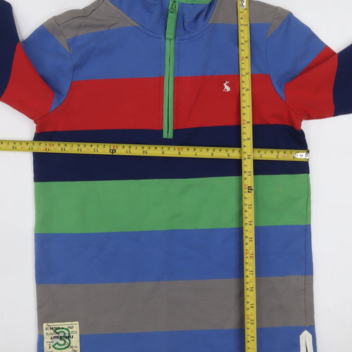 Joules Boys Multicoloured 9-10 Years 1/4 Zip Striped Hoodie