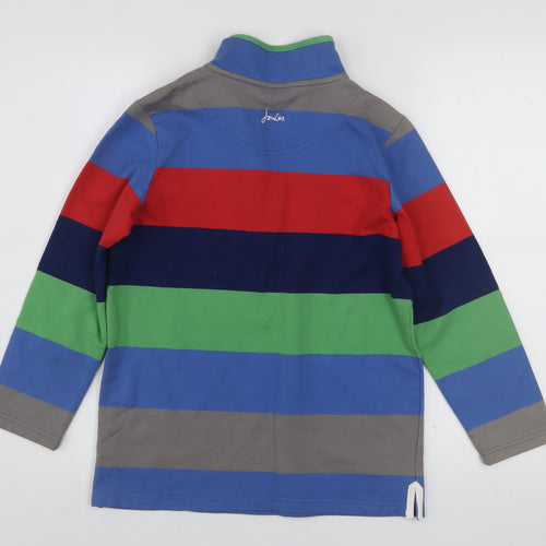 Joules Boys Multicoloured 9-10 Years 1/4 Zip Striped Hoodie