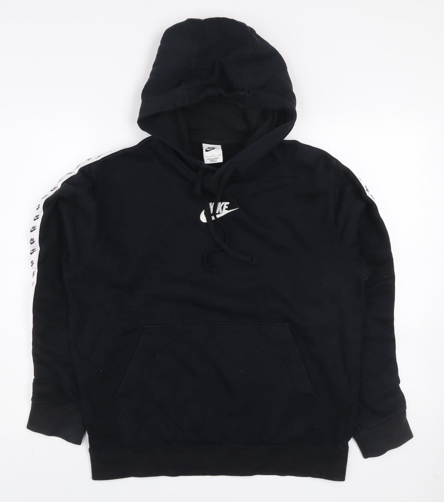 Nike Men's Black Pullover Hoodie S Logo Sports Fleece Sweatshirt