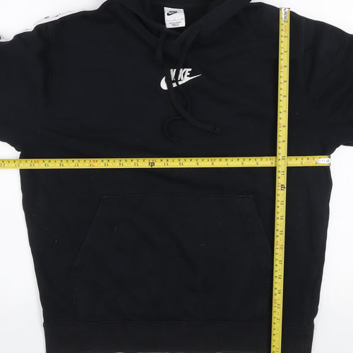 Nike Men's Black Pullover Hoodie S Logo Sports Fleece Sweatshirt