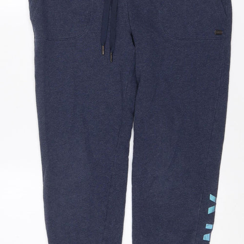 DKNY Women Blue Jogger Sweatpants M Cotton Blend Tapered Fit