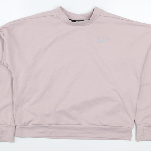 Nike Women’s Pink Dri-Fit Running Sweatshirt Size S Pullover