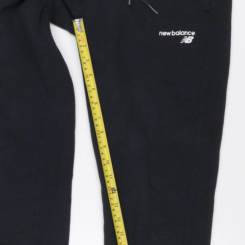 New Balance Men Black Jogger Sweatpants M Fleece Tapered Fit