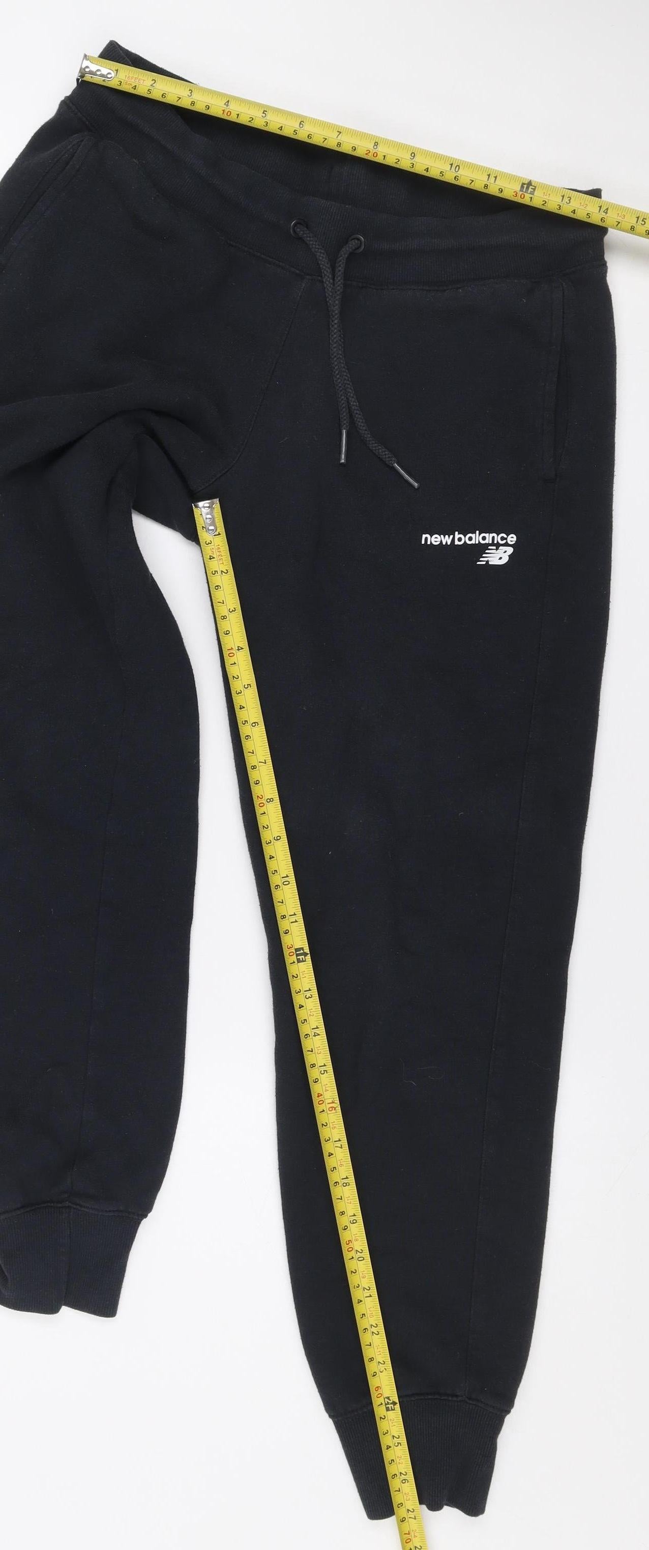 New Balance Men Black Jogger Sweatpants M Fleece Tapered Fit