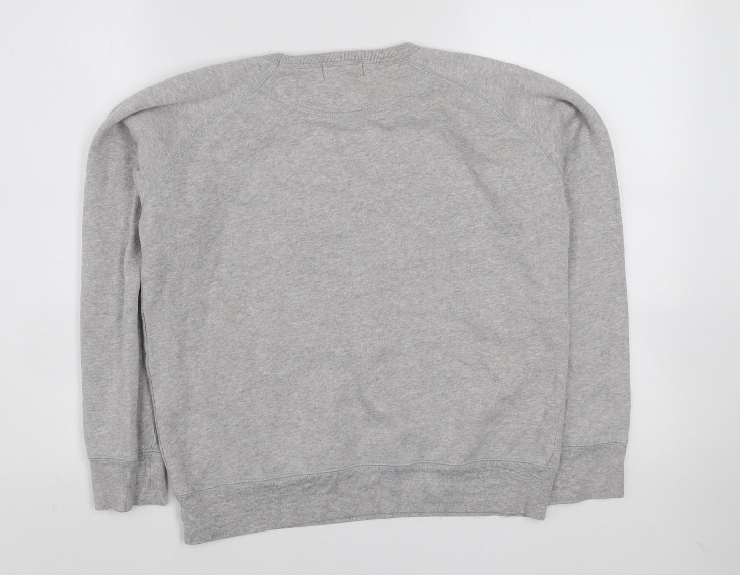 Maison Labiche Women Grey Embroidered Amour Cotton Sweatshirt Size M