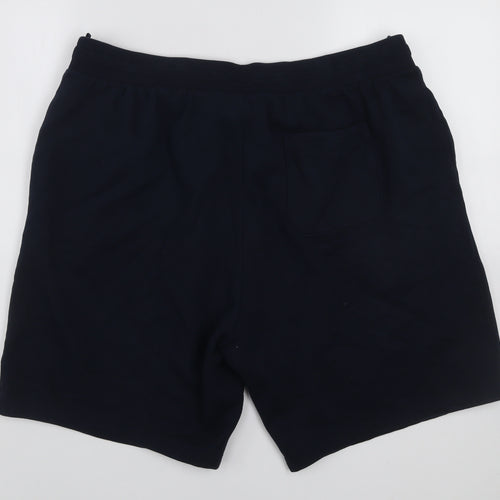 Marks and Spencer Mens Blue XL Sweat Shorts Casual Jersey Drawstring