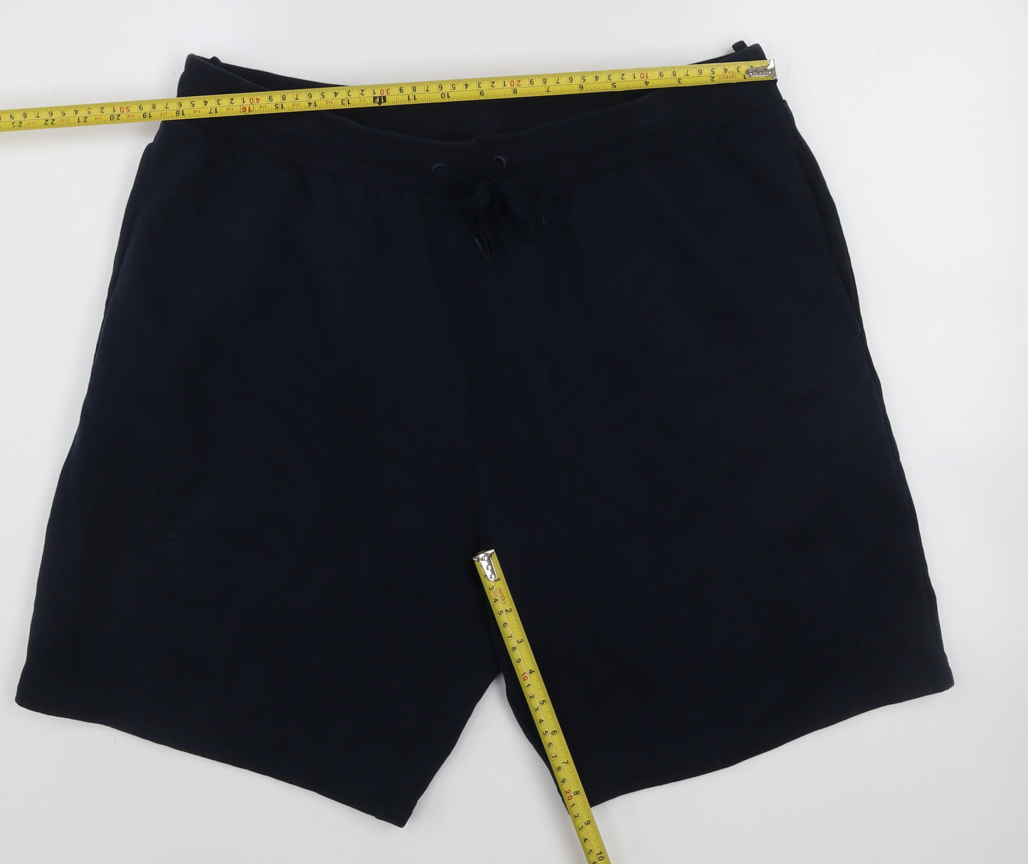 Marks and Spencer Mens Blue XL Sweat Shorts Casual Jersey Drawstring