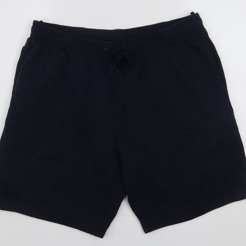 Marks and Spencer Mens Blue XL Sweat Shorts Casual Jersey Drawstring