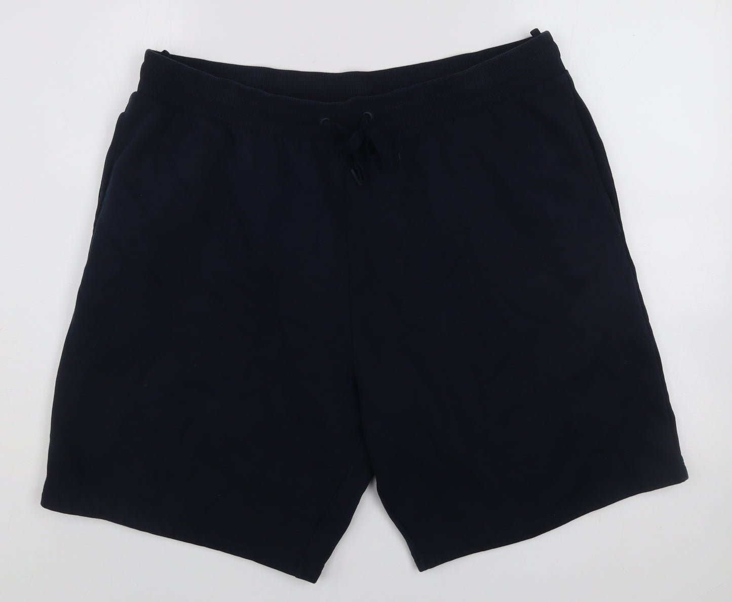 Marks and Spencer Mens Blue XL Sweat Shorts Casual Jersey Drawstring