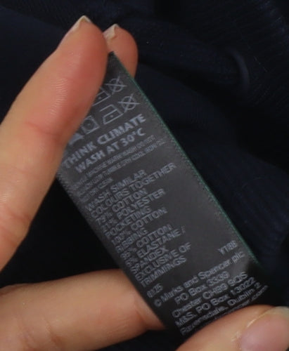 Marks and Spencer Mens Blue XL Sweat Shorts Casual Jersey Drawstring