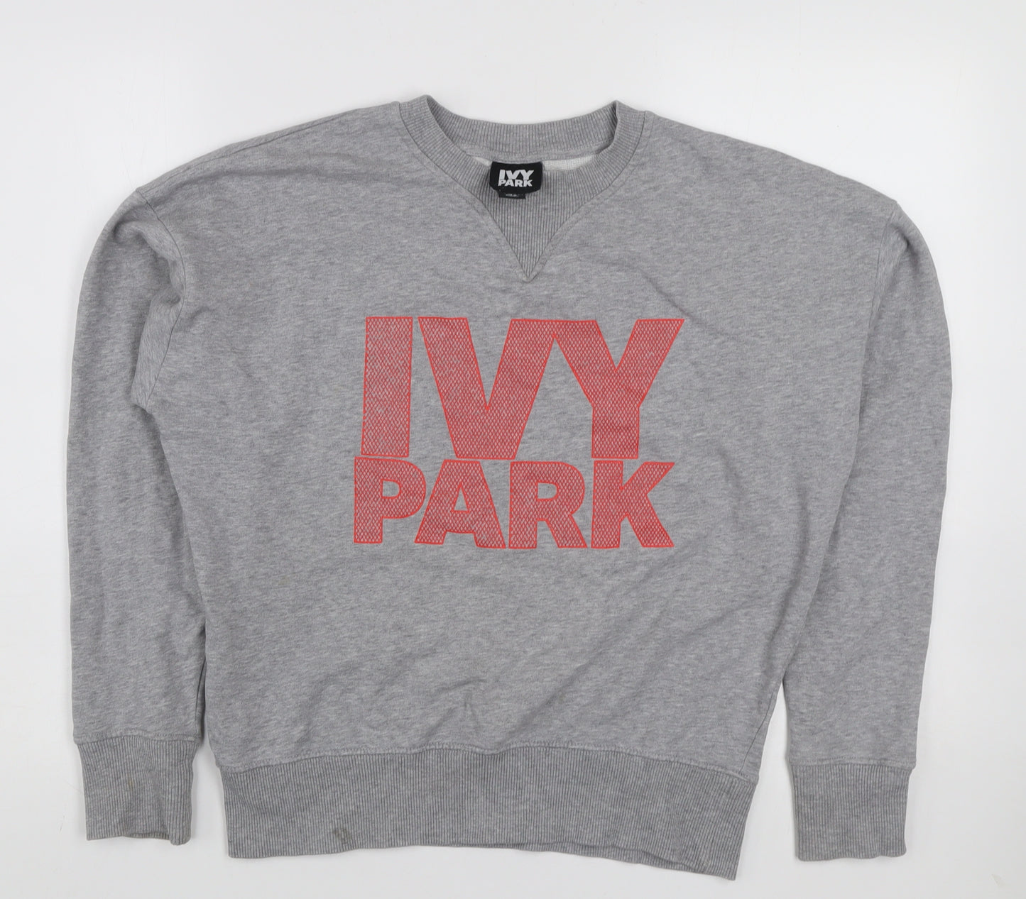 Ivy Park Women’s Grey Logo Crew Neck Pullover Sweatshirt XS