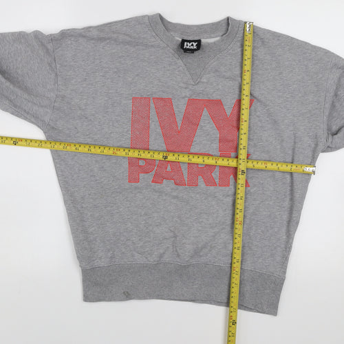 Ivy Park Women’s Grey Logo Crew Neck Pullover Sweatshirt XS
