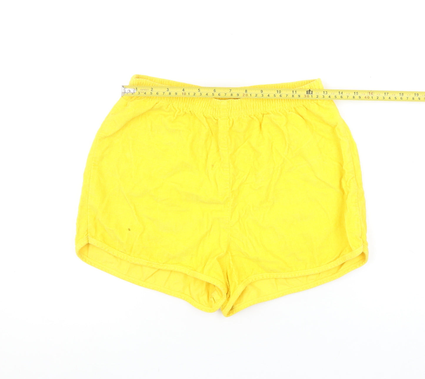 American Apparel Women’s Yellow Corduroy Hot Pants Shorts M
