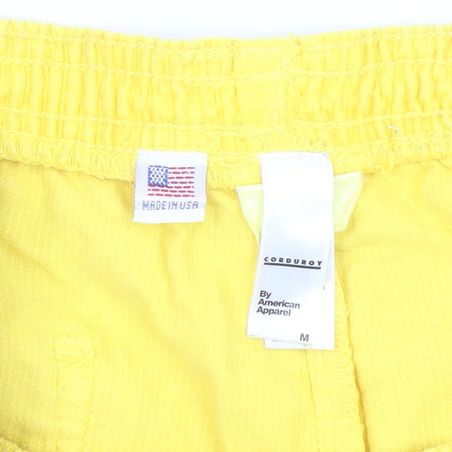 American Apparel Women’s Yellow Corduroy Hot Pants Shorts M
