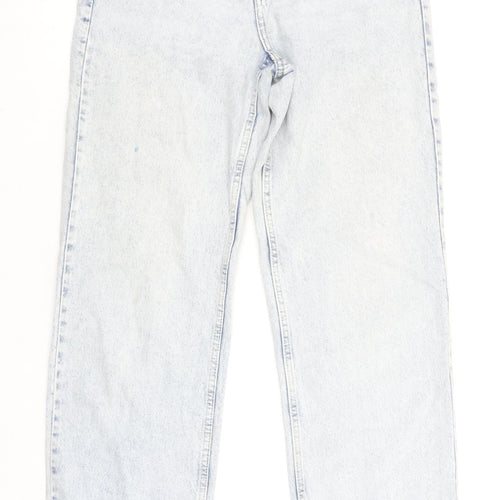 &Denim Women’s Blue High Waist Straight Jeans Size 8
